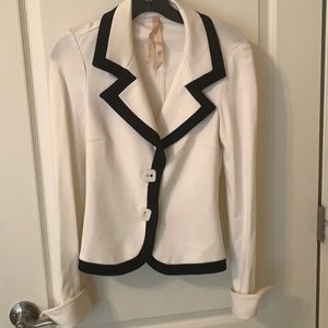 Bailey44 black & white knit blazer size small